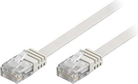 Actual product image Deltaco Kbl TP-cable CAT6 U/UTP 20m flat vit (U/UTP, CAT6, 20 m)