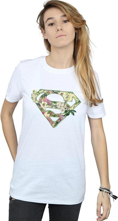 Immagine prodotto Supergirl Floral Shield Maglietta Ampia Donna (XL)