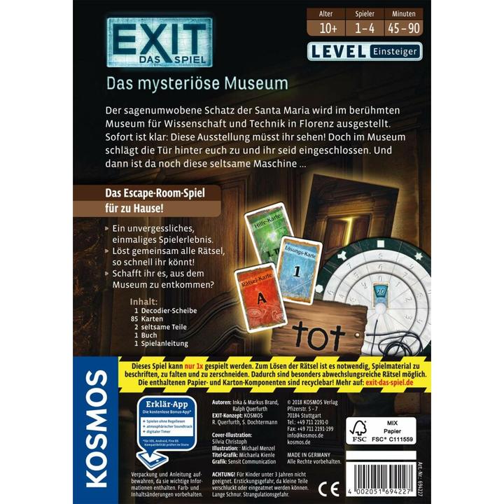 Produktbild Kosmos Exit - Das mysteriöse Museum (Deutsch)