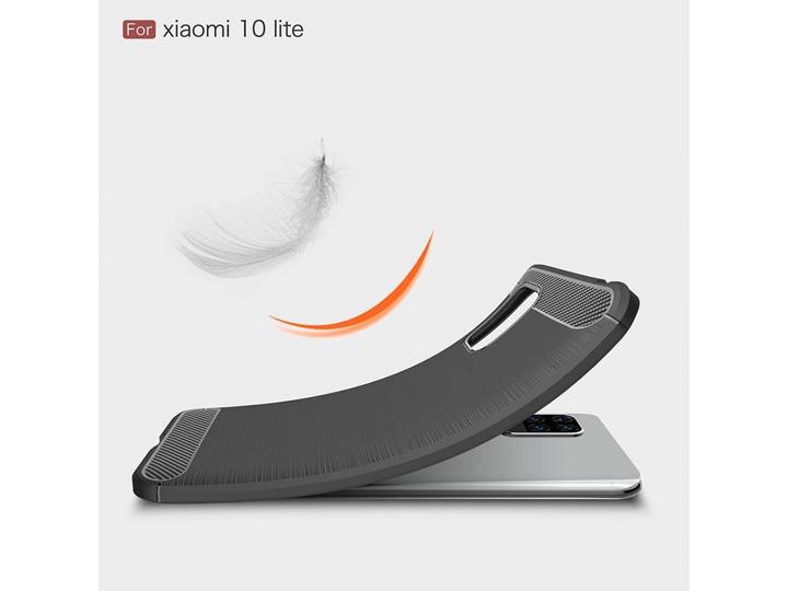 Actual product image Screenguard Xiaomi Mi 10 Lite Cover Carbon Brushed Soft TPU (Mi 10 Lite)