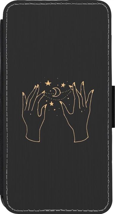 Produktbild PhoneLook Hülle Wallet schwarz Grey magic hands (Apple iPhone 13 Pro)