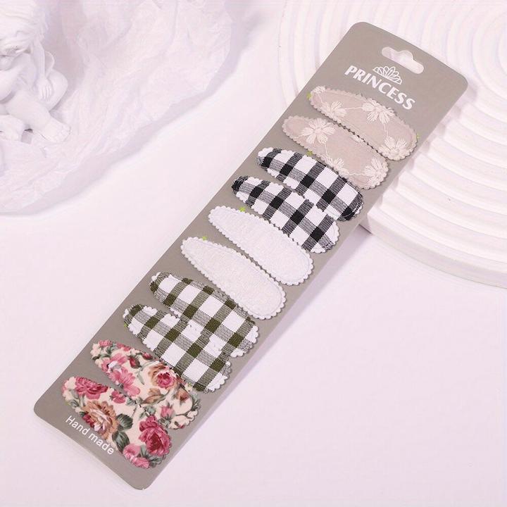 Produktbild Activity Board 10 Stück Baby gestreifte karierte florale Haarspangen, dekorativer Haarschmuck (10 Stk.)