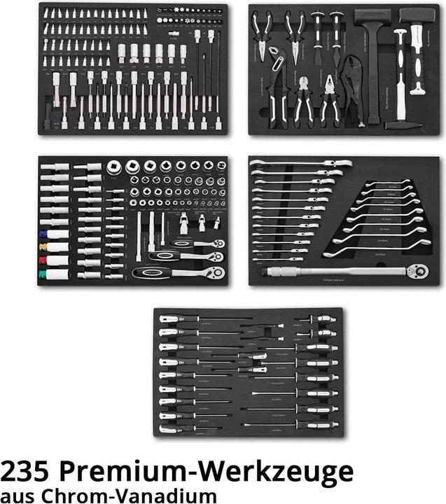 Produktbild Stahlwerk Werkstattwagen CROW Werkzeugwagen Montagewagen 235 Werkzeuge CrV (235 x)