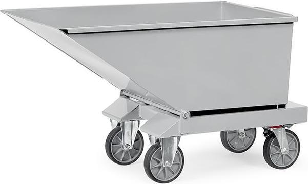 Immagine prodotto Fetra Cassone ribaltabile per trucioli RAL 7035 con rubinetto di scarico (750 kg)