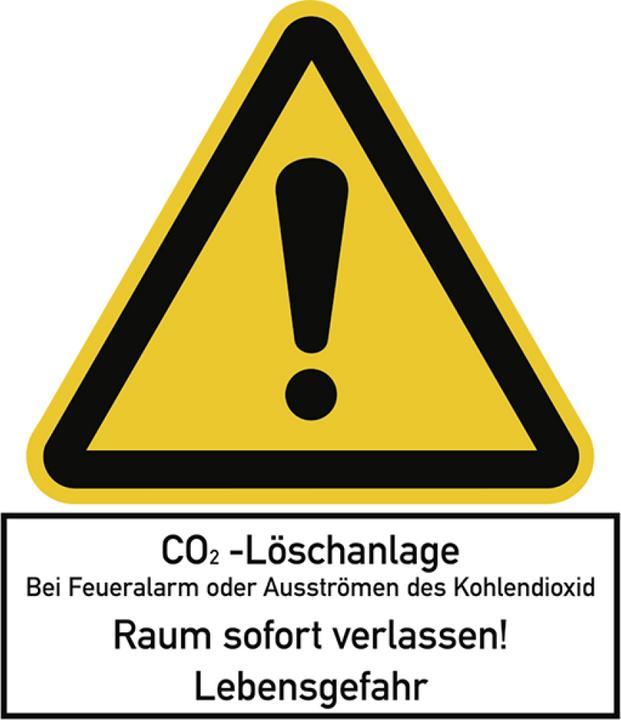 Produktbild Moravia Warnzeichen CO2-Löschanlage… Folie, 210x240 mm