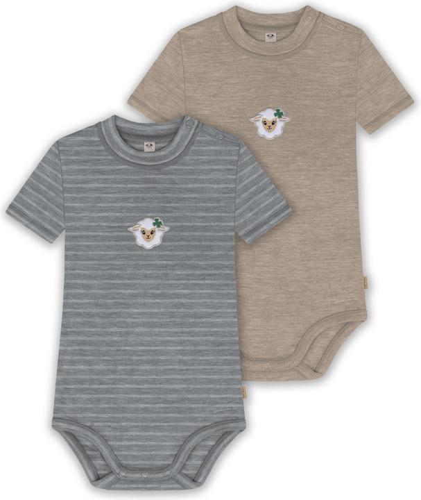 Normani 2er Set Baby Merino Kurzarmbody „Tihoi" - 9321