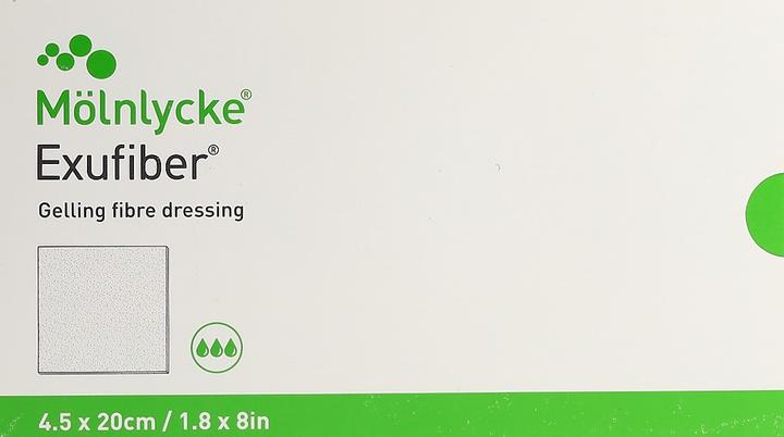 Produktbild Mölnlycke Exufiber 4.5x20cm 10 Stk (498.67 ml)