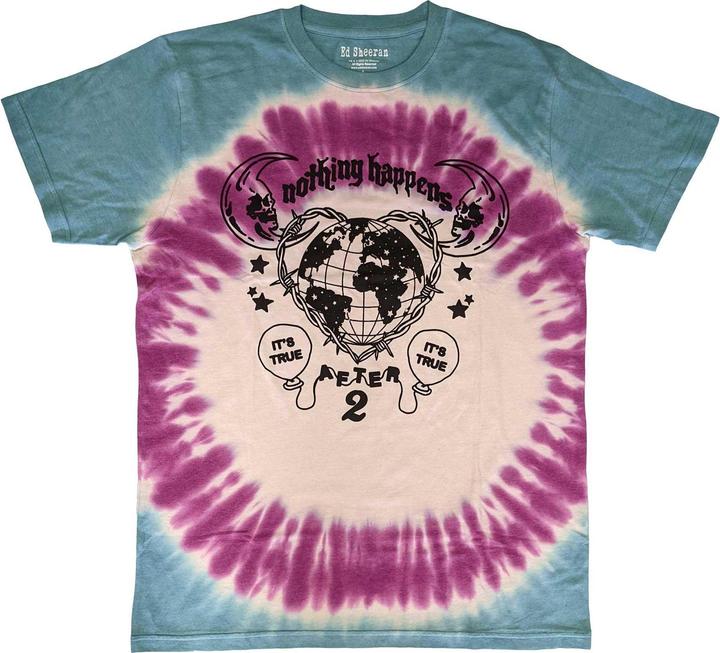 Ed Sheeran Adult Nothing Happens Tie Dye TShirt (S)