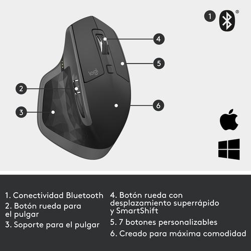 Actual product image Logitech Maus MX Master 2S - Schwarz (Wireless)
