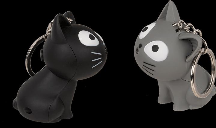Immagine prodotto Out of the blue Set di 2 portachiavi a forma di gatto con LED