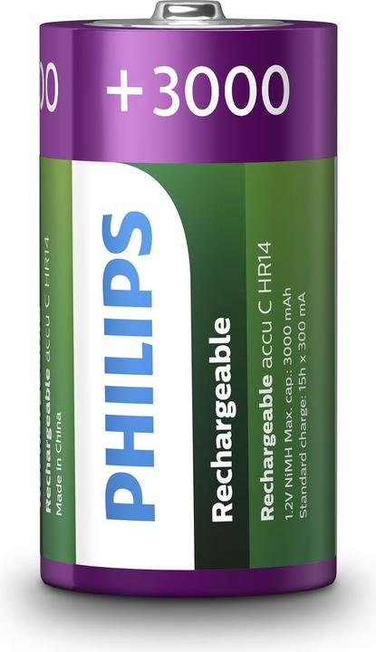 Actual product image ProPlus Philips batteries C 3000 mAh 2 pieces in blister (2 pcs., C, 3000 mAh)