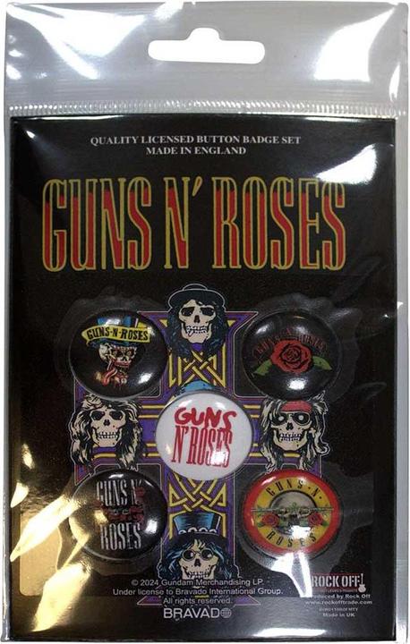 Produktbild Guns N Roses Abzeichen Bullet Logo 5erPack Kunststoff Metall