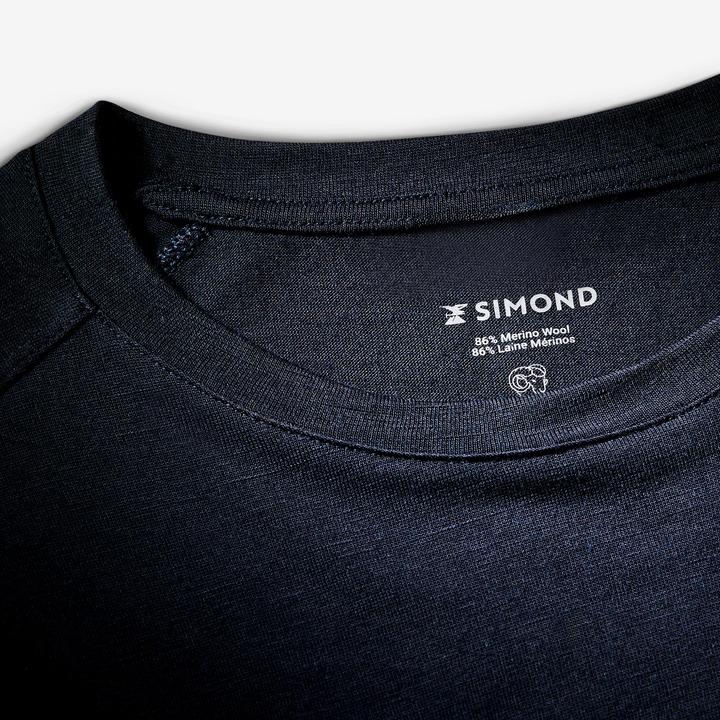 Image du produit Forclaz T-shirt manches longues en laine mérinos homme, Merino Resist bleu marine (M)