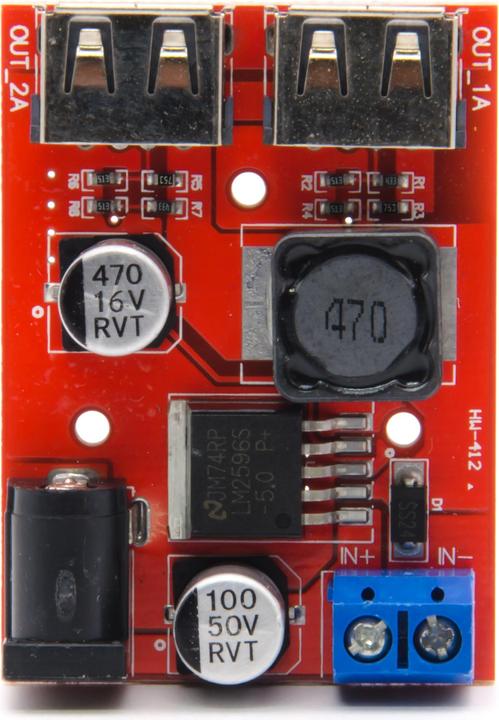 Image du produit Purecrea 5V 3A LM2596 Dual DC-DC Step-Down avec USB