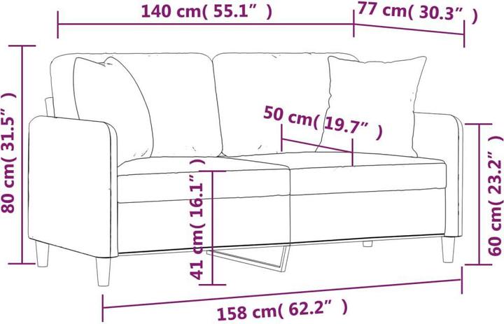 Actual product image VidaXL Sofa (2 person sofa)