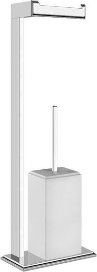 Produktbild Gessi Eleganza, Ständer mit Halterung für Toilettenpapier und Toilettenbürstenhalter, 46553