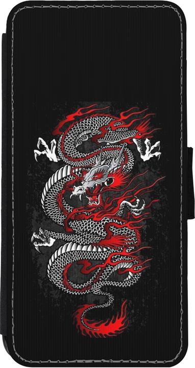 Actual product image PhoneLook Coque Wallet noir Japanese style Dragon Tattoo Red Black (Apple iPhone 11)