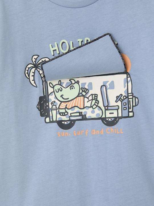 Actual product image Vertbaudet Jungen T-Shirt mit witzigem Print und Recycling-Baumwolle (92)