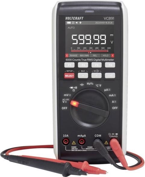 Produktbild Voltcraft VC891 Hand-Multimeter kalibriert (ISO) digital Datenlogger CAT III 100 (CAT III 1000V, CAT IV 600V)