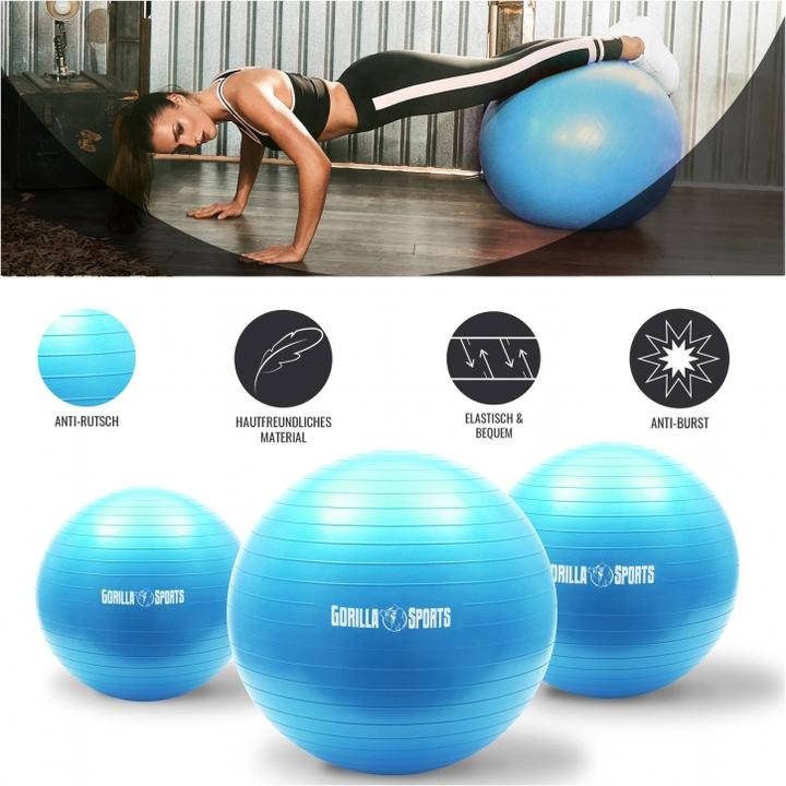 Immagine prodotto Gorilla Sports Palla da ginnastica (65 cm)