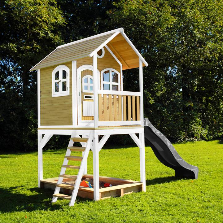 Produktbild Axi Sarah Spielhaus Braun/weiss - Graue Rutsche