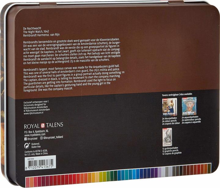 Actual product image Bruynzeel Rijksmuseum Kleurpotloden, 50st. (Multicoloured, 50 x)