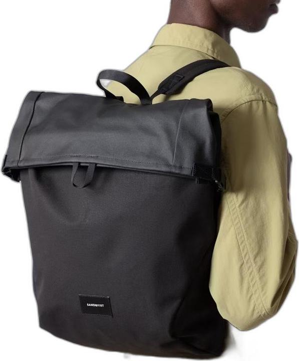 Actual product image Sandqvist Laptop Rugzak / Rugtas / Laptoptas / Werktas - Alfred - Zwart - 13 inch (22 l)