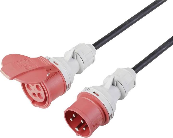 Sygonix SY-5245022 Power extension cable 16 A Black 25 m weatherproof (25 m, CEE 16/5)