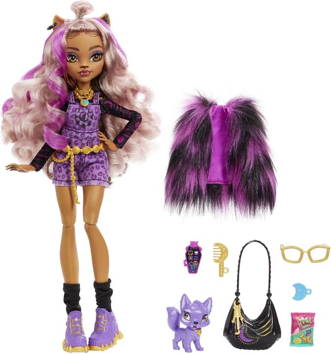 Immagine prodotto Monster High Bambola lupo Clawdeen con animale domestico e accessori