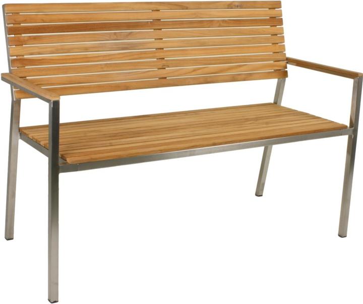 Garden Pleasure Garden bench Denver 304770 brown wood 125.0 cm