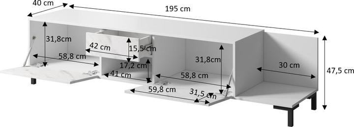 Immagine prodotto Cama Marmo (195 x 40 x 47,5 cm)