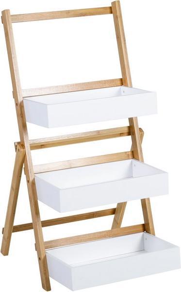 Actual product image Axentia Bench, bamboo, with shelf