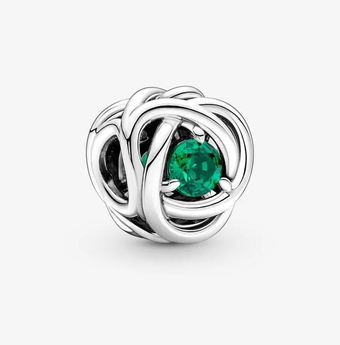 Produktbild Pandora Mai Geburtsstein Royalgrüner Ewigkeitskreis Charm (Silber 925)