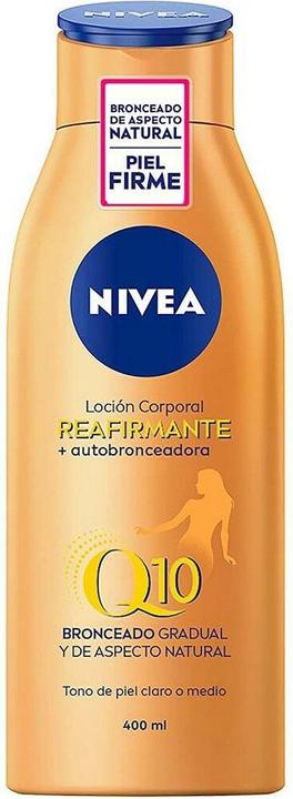 Actual product image NIVEA Q10+ reafirmante y autobronceadora body milk 400 ml (Self tanning cream, 400 ml)