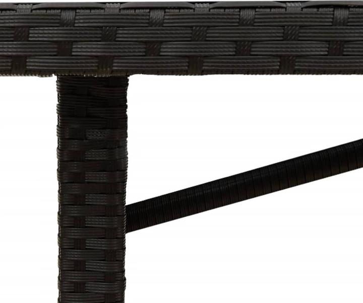 Image du produit VidaXL Table de jardin Table de terrasse avec plateau en bois Noir Poly Rattan (80 cm)