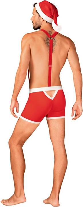 Actual product image Obsessive Mister Claus boxer shorts with braces and cap (3XL)