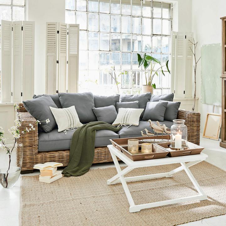 Actual product image Loberon Sofa Rimini brown / gray