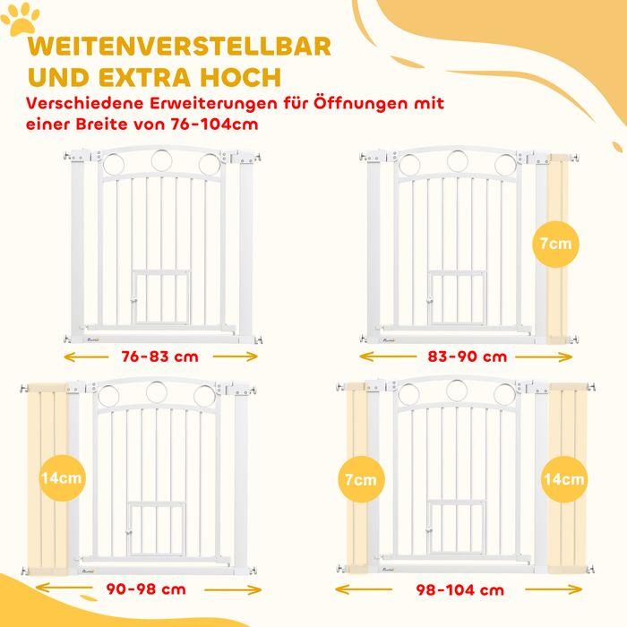 Actual product image Swisshandel24 Türschutzgitter, 76-104 cm Treppengitter, Treppenschutzgitter, Treppenschutz