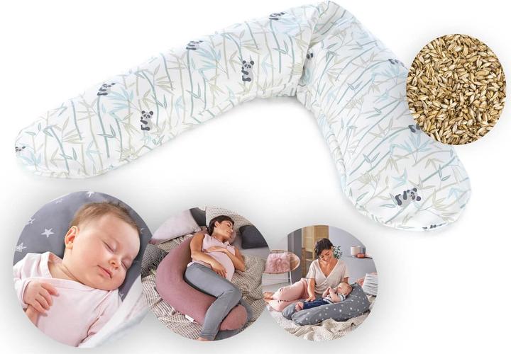 Image du produit Theraline Coussin d'allaitement "Das Original" avec rembourrage en épeautre, housse incluse 190 cm (38 cm)