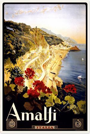 Immagine prodotto Trenddeko Viaggio d'epoca - Amalfi (30 x 45 cm)
