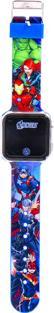Immagine prodotto Accutime Orologio LED per bambini Avengers (blu), Orologio digitale con display LED per l'ora e la data (Orologio digitale, 38 mm)