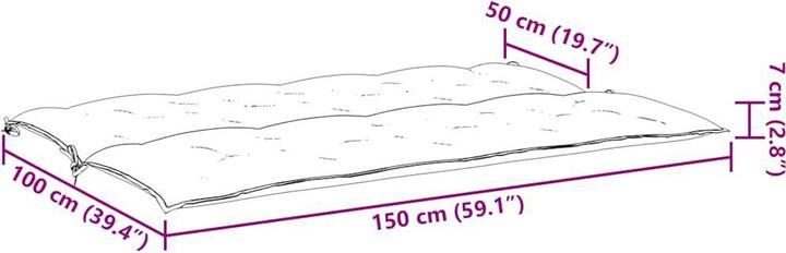 Actual product image VidaXL Henryk (150 x 50 x 7 cm)