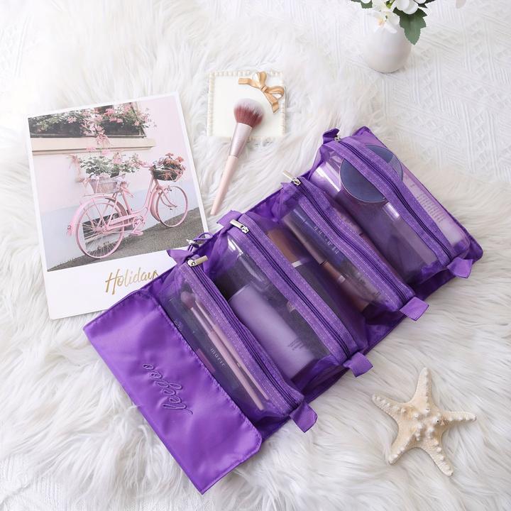 Image du produit Only-Bags.Store Trousse de maquillage détachable quatre en un, portable pour le voyage, grande capacité de