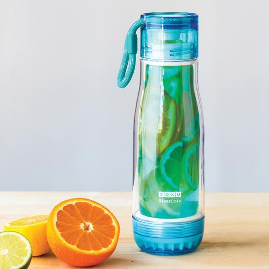 Actual product image ZOKU Drinking Bottle Glass Core 475ml Green (0.48 l)