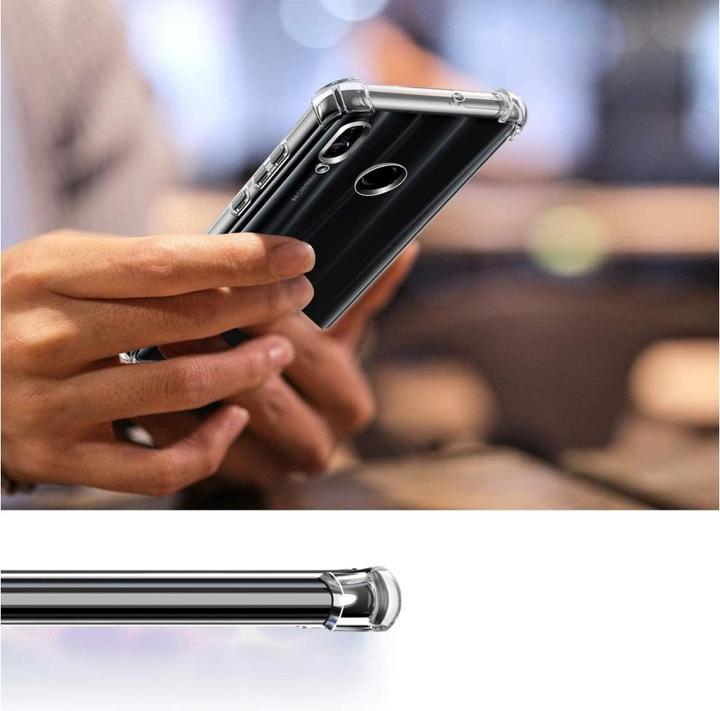 Actual product image Screenguard Huawei P Smart 2019 Cover Crystal Soft Airbag Bumper (Huawei P Smart (2019))