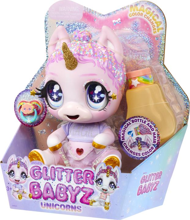 Immagine prodotto MGA Bambola unicorno Glitter Babyz - Arcobaleno rosa
