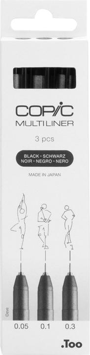 Actual product image Copic Multiliner (Black, 3 x)