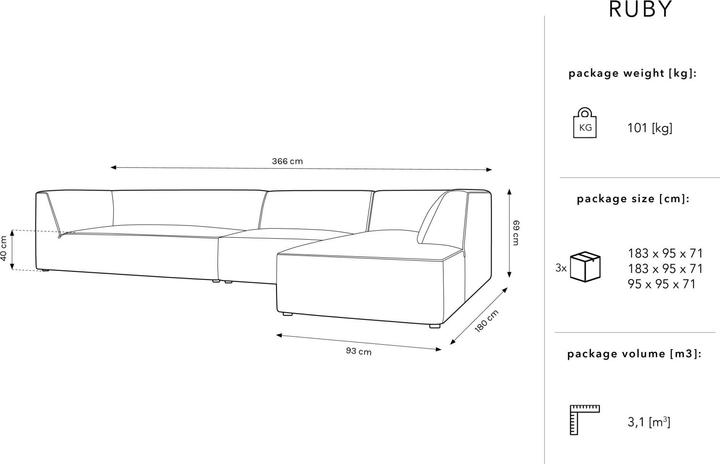Produktbild Micadoni Ruby (Ecksofa)