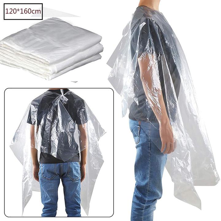Actual product image More For You Einweg-Haarschneideumhang 50 Stück mit Kleber 100 x 140 cm