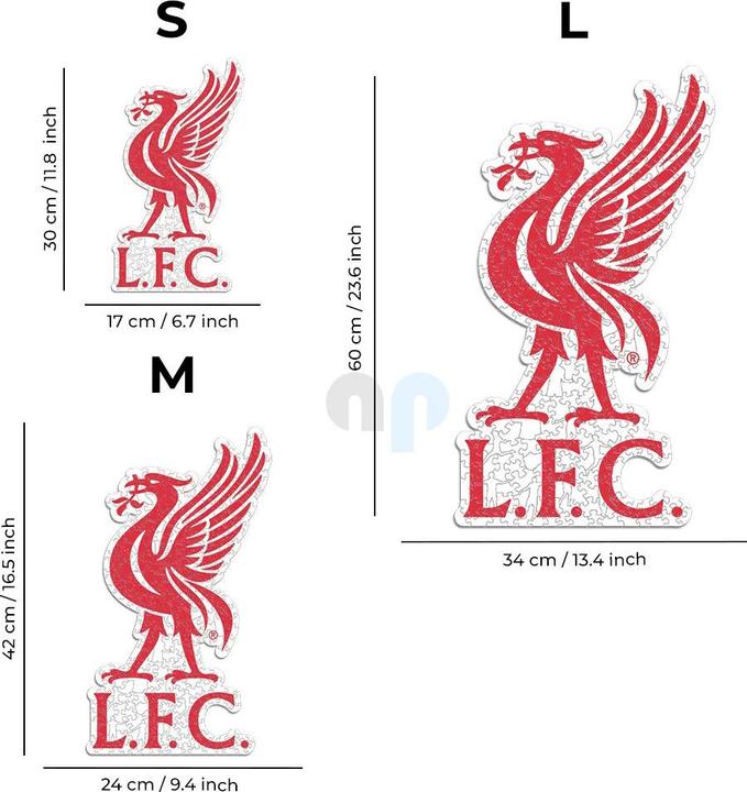 Actual product image Iconic Liverpool FC - Logo Liver Bird - Wooden Puzzle Size S (150 pieces) (150 pieces)